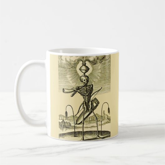 busy skeleton print koffiemok (Links)