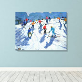 Busy Ski Lofer 2004 Canvas Afdruk (Insitu (Houten vloer))