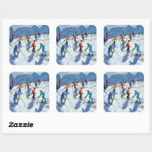 Busy Ski Lofer 2004 Vierkante Sticker (Vel)