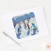 Busy Ski Lofer 2004 Vierkante Sticker (Envelop)