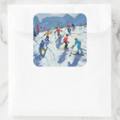 Busy Ski Lofer 2004 Vierkante Sticker (Tas)