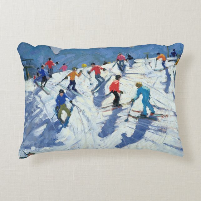 Busy Ski Slope Lofer 2004 Decoratief Kussen (Voorkant)