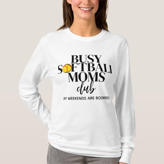 Busy Softball Moms Club T-shirt (Voorkant)