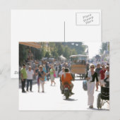 Busy street in Katakolon Greece Briefkaart (Voorkant / Achterkant)