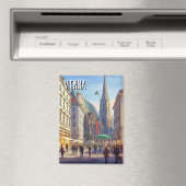 Busy Street Stephansplatz Wenen Oostenrijk Reizen Magneet (Insitu (Vaatwasser))