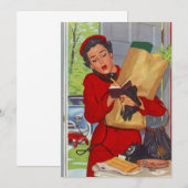 Busy Suburban Lady Burbs Blank Uitnodiging (Voorkant / Achterkant)