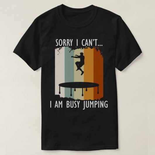 Busy Trampoline Jumping Bounce Trampolinist T-shirt (Design voorkant)