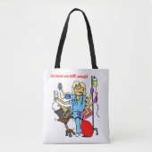 Busy verpleegtas tote bag (Voorkant)