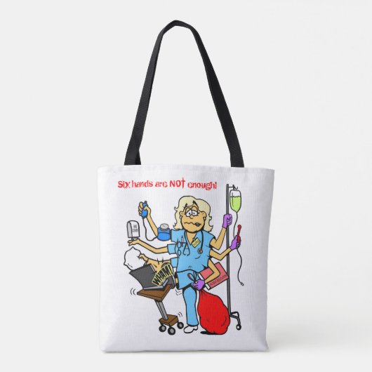 Busy verpleegtas tote bag (Achterkant)