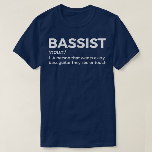 But Definition Bass Player voor muzikanten Ragla T-shirt (Design voorkant)
