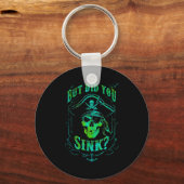 But Did We Sink Funny Rate Skull Nautical Tee  Sleutelhanger (Voorkant)