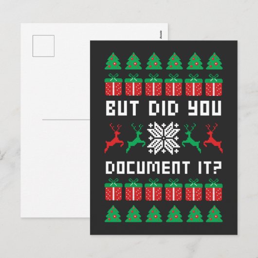 But Did You Document it Feestdagenkaart (Voorkant / Achterkant)