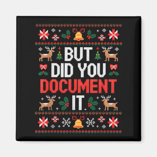 But Did You Doent It Funny Hr Christmas Office Ugl Magneet (Voorkant)