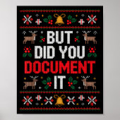 But Did You Doent It Funny Office Christmas Ugly  Poster (Voorkant)