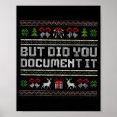 But Did You Doent It Funny Office Christmas Ugly  Poster (Voorkant)