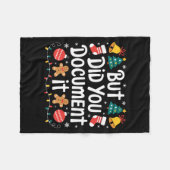 But Did You Doent It Funny Office Christmas Ugly S Fleece Deken (Voorkant (Horizontaal))