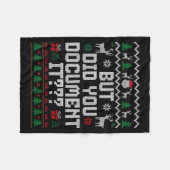 But Did You Doent It Funny Office Christmas Ugly S Fleece Deken (Voorkant (Horizontaal))
