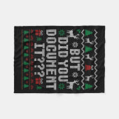 But Did You Doent It Funny Office Christmas Ugly S Fleece Deken (Voorkant (Horizontaal))