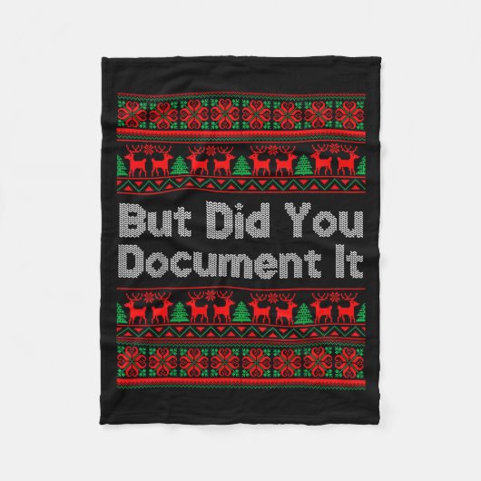 But Did You Doent It Funny Office Christmas Ugly S Fleece Deken (Voorkant)