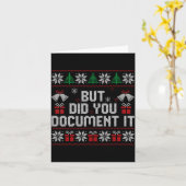 But Did You Doent It Funny Office Christmas Ugly S Kaart (Gele Bloem)