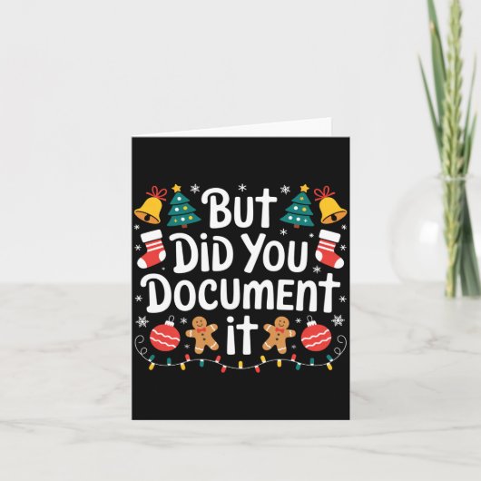 But Did You Doent It Funny Office Christmas Ugly S Kaart (Voorkant)