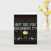 But Did You Doent It Funny Office Christmas Ugly S Kaart (Gele Bloem)