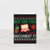 But Did You Doent It Funny Office Christmas Ugly S Kaart (Voorkant)