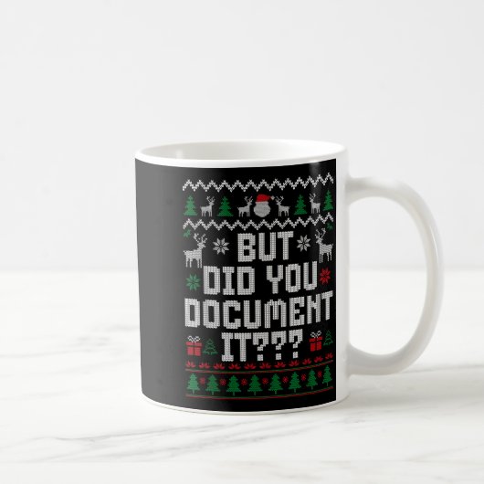 But Did You Doent It Funny Office Christmas Ugly S Koffiemok (Rechts)