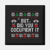 But Did You Doent It Funny Office Christmas Ugly S Magneet (Voorkant)