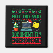But Did You Doent It Funny Office Christmas Ugly S Magneet (Voorkant)