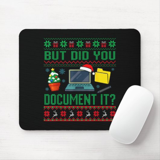 But Did You Doent It Funny Office Christmas Ugly S Muismat (Met muis)