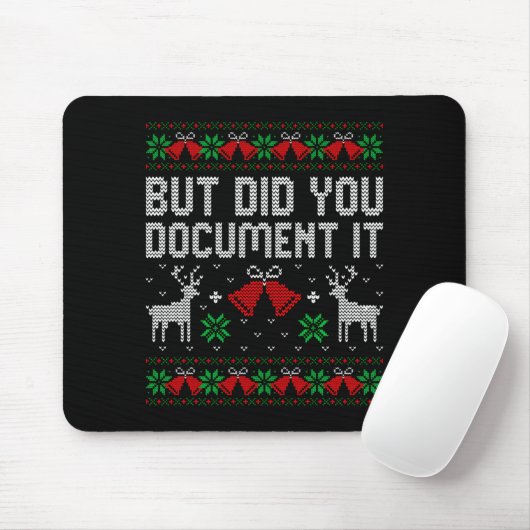 But Did You Doent It Funny Office Christmas Ugly S Muismat (Met muis)