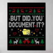 But Did You Doent It Funny Office Christmas Ugly S Poster (Voorkant)