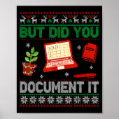 But Did You Doent It Funny Office Christmas Ugly S Poster (Voorkant)