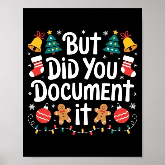 But Did You Doent It Funny Office Christmas Ugly S Poster (Voorkant)