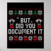 But Did You Doent It Funny Office Christmas Ugly S Poster (Voorkant)