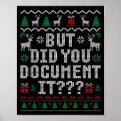 But Did You Doent It Funny Office Christmas Ugly S Poster (Voorkant)