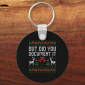 But Did You Doent It Funny Office Christmas Ugly S Sleutelhanger (Voorkant)
