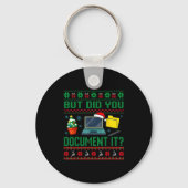 But Did You Doent It Funny Office Christmas Ugly S Sleutelhanger (Voorkant)