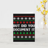 But Did You Doent It Funny Office Ugly Christmas S Kaart (Gele Bloem)