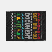 But Did You Doent It Ugly Funny Christmas Sweater Fleece Deken (Voorkant (Horizontaal))