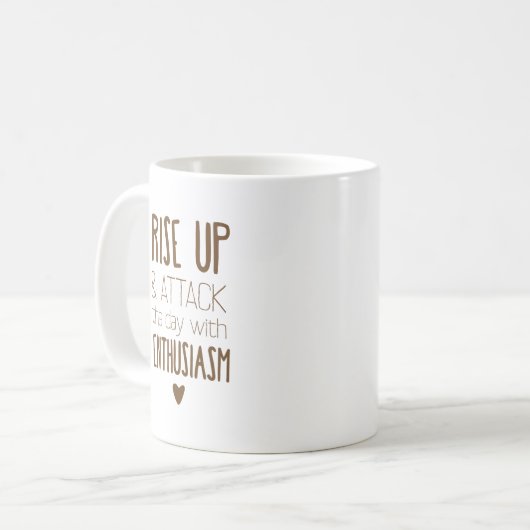 But First, Coffee – Bold Brown Typography Mug Koffiemok (Voorkant links)