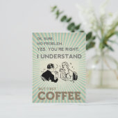 BUT FIRST COFFEE BRIEFKAART (Staand voorkant)