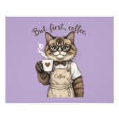 But First, Coffee Cat Foto Afdruk (Voorkant)