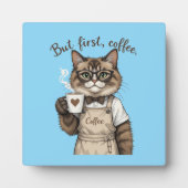 But First, Coffee Cat Fotoplaat (Voorkant)