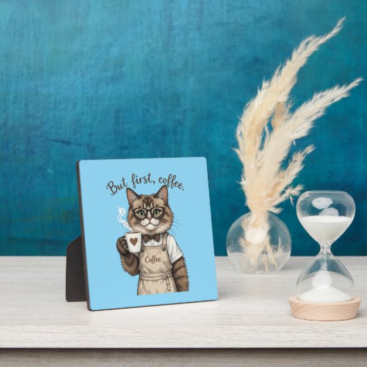 But First, Coffee Cat Fotoplaat (Insitu)