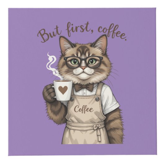But First, Coffee Cat Kubus (Voorkant)