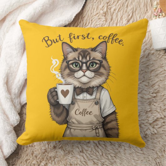 But First, Coffee Cat Kussen (Deken)