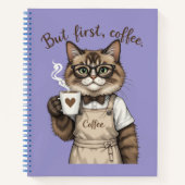 But First, Coffee Cat Notitieboek (Voorkant)