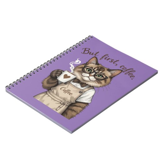 But First, Coffee Cat Notitieboek (Linkerzijde)